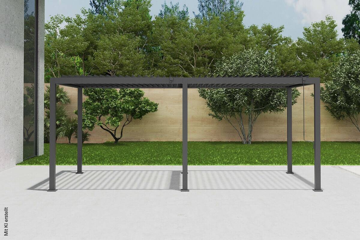 Pergola anthrazit Aluminium B/H/L: ca. 589x300x254,5 cm