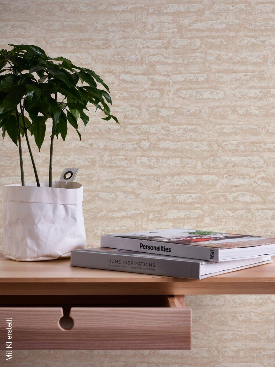 A.S.Creation Vliestapete Attractive 2 Steine beige B/L: ca. 53x1005 cm