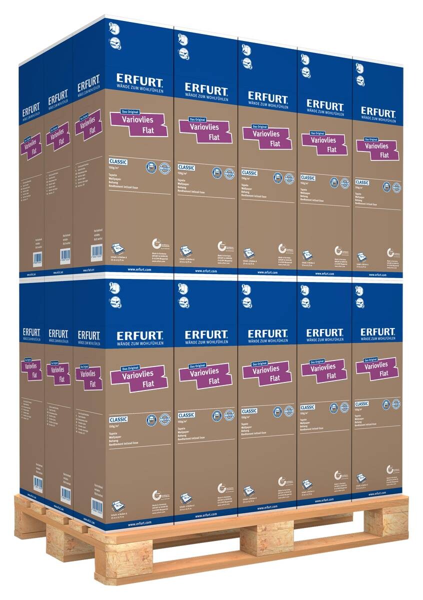 Erfurt Vliestapete Variovlies Flat Classic weiß B/L: ca. 75x2500 cm