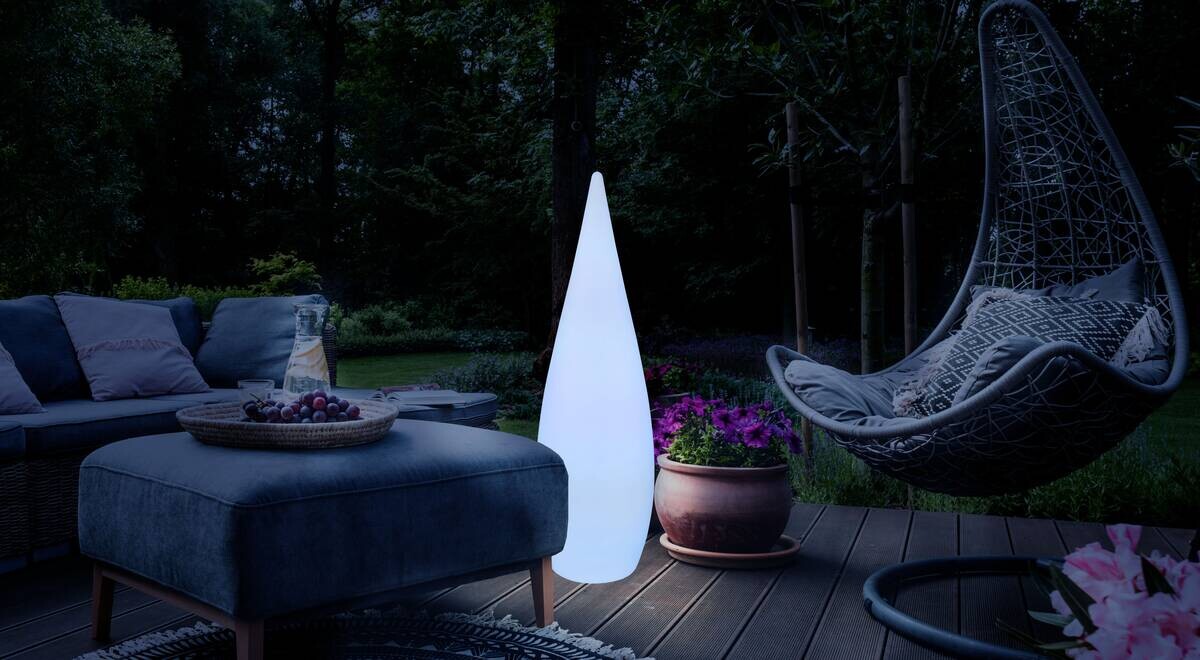 LED-Außenleuchte weiß H/D: ca. 120x36 cm