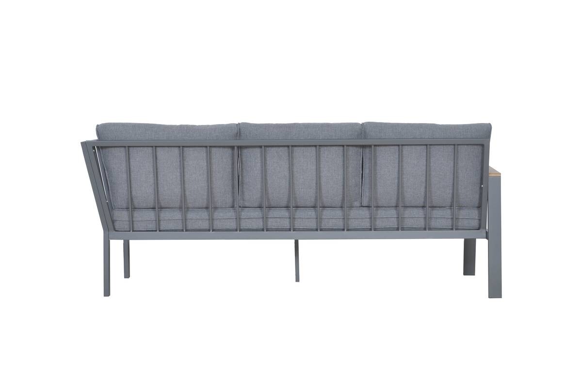 Loungeset Rhodos grau Aluminium