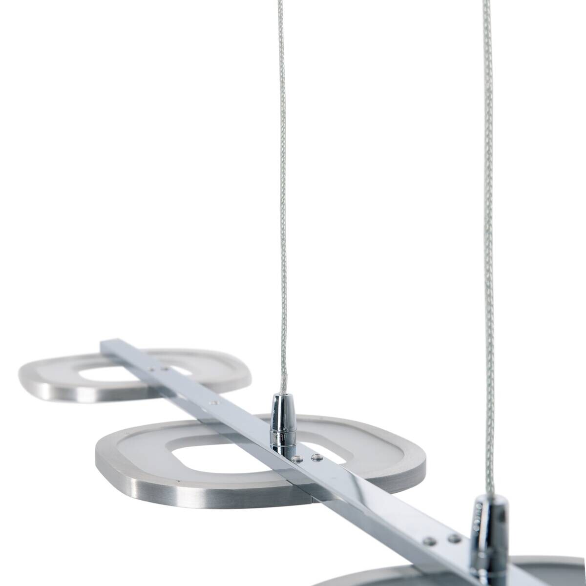 Näve Leuchten Pendelleuchte 7070342 stahlfarbig Kunststoff Metall B/H/T: ca. 16x150x100 cm null 4 Brennstellen