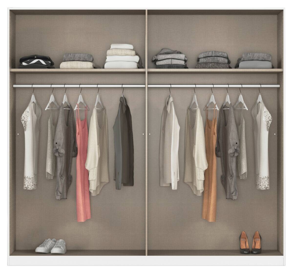 Kleiderschrank Lamella Alpinweiß B/H/T: ca. 226x210x54 cm