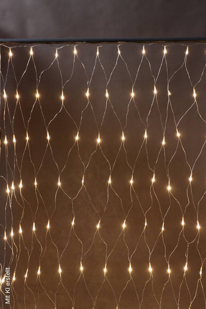 LED-Lichternetz schwarz Kunststoff
