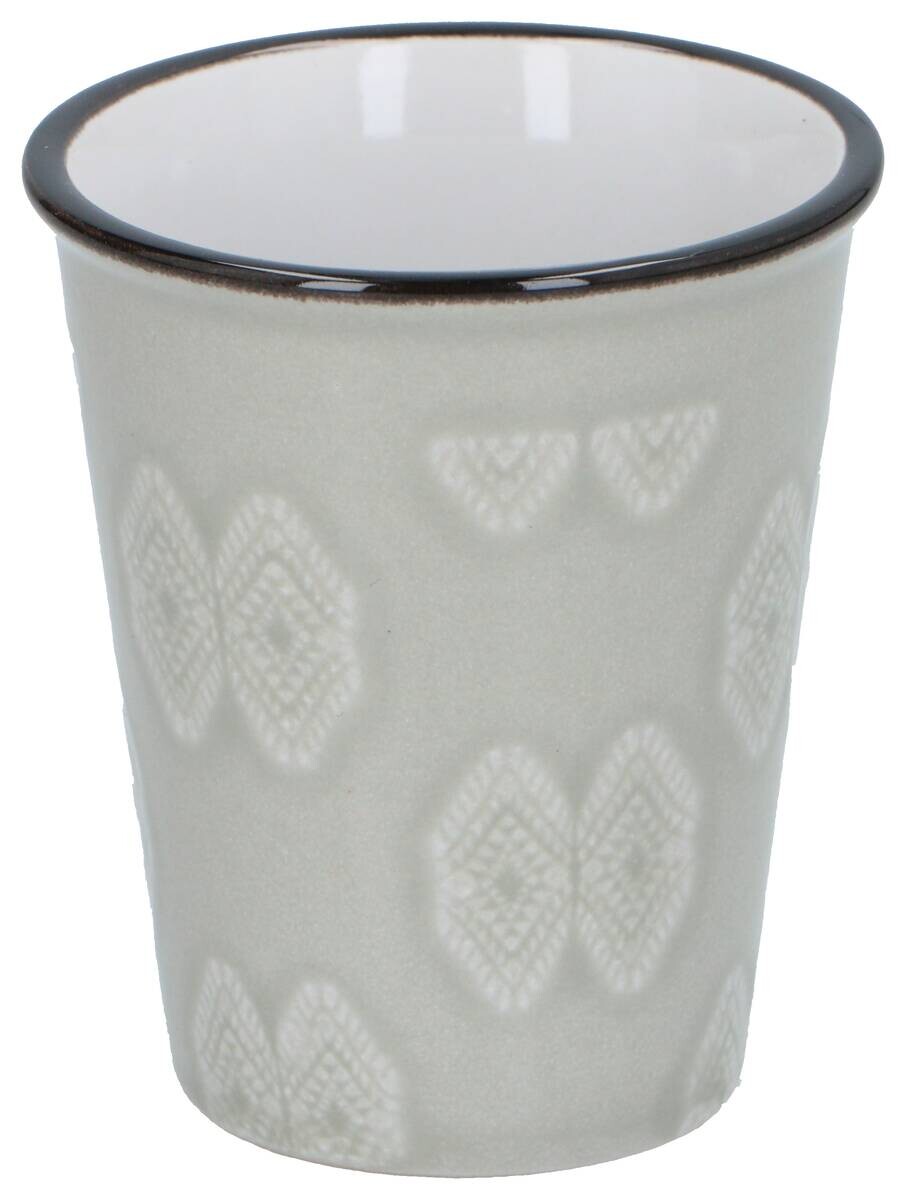 Tassen-Set braun Steinzeug B/H/L: ca. 6,4x7,5x6,4 cm