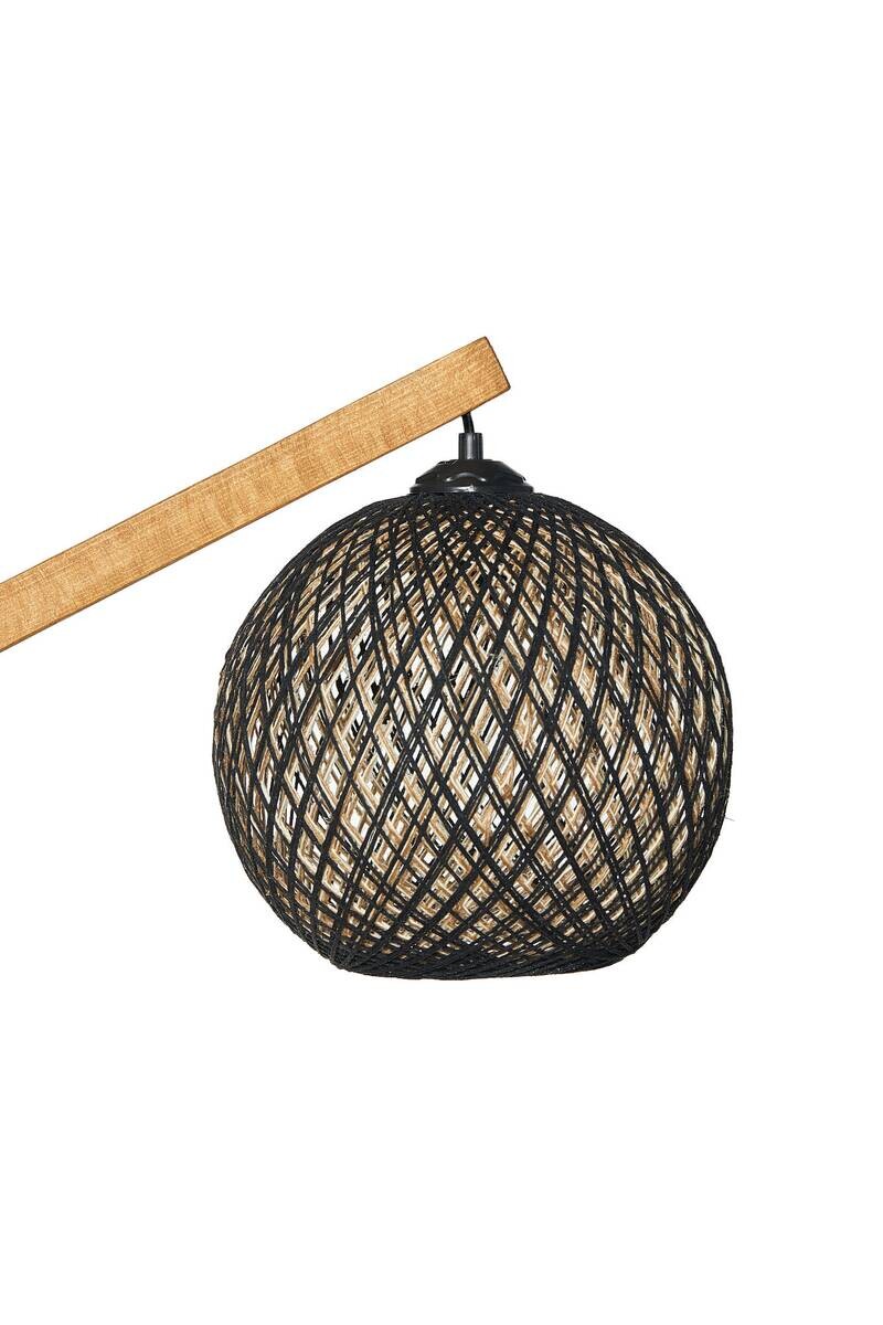 Opviq Stehlampe beige braun Kiefer B/H/T/L/D: ca. 32x140x32x32x32 cm E27 1 Brennstellen