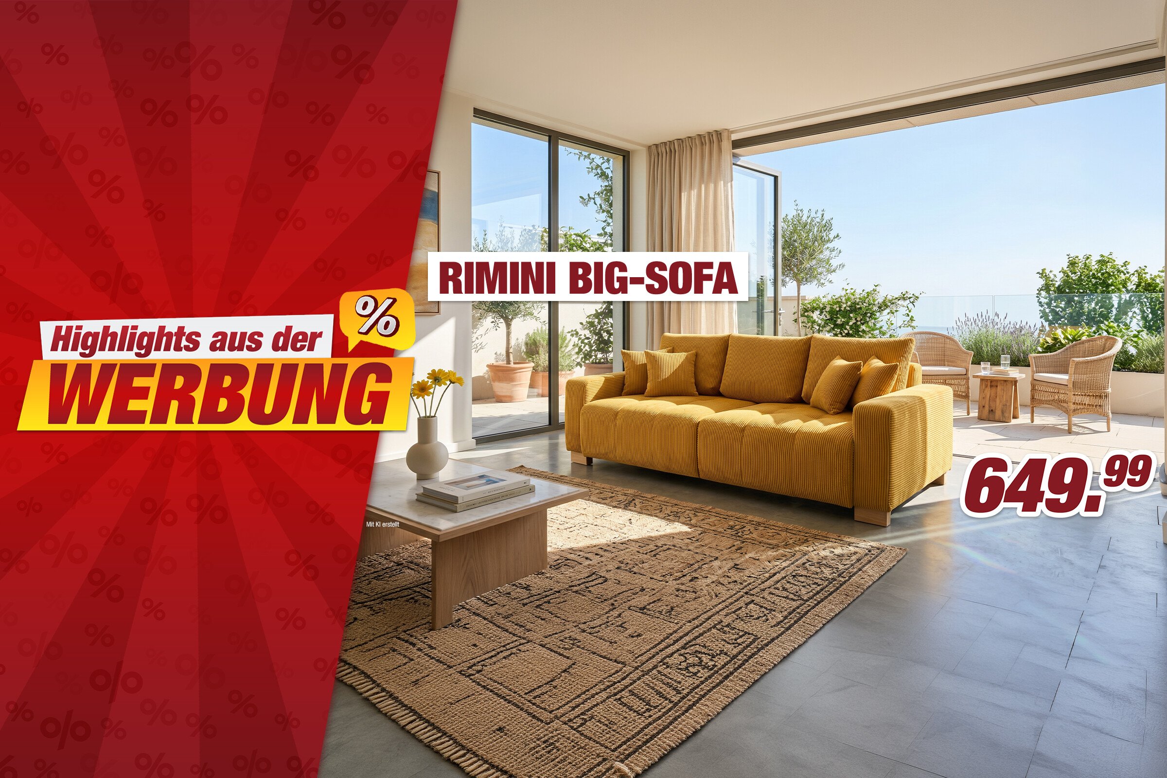 Unsere Werbe Highlights - Rimini Big-Sofa