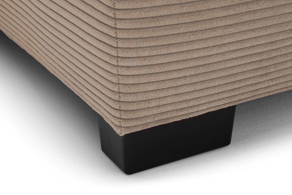 Ecksofa mit Bettfunktion und Bettkasten taupe Microfaser B/H/T: ca. 323x88x211 cm