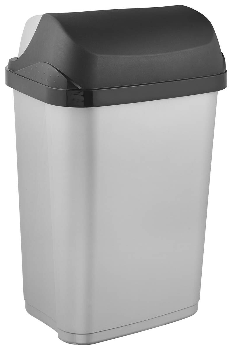 keeeper Abfalleimer silber B/H/L: ca. 34x54x26 cm