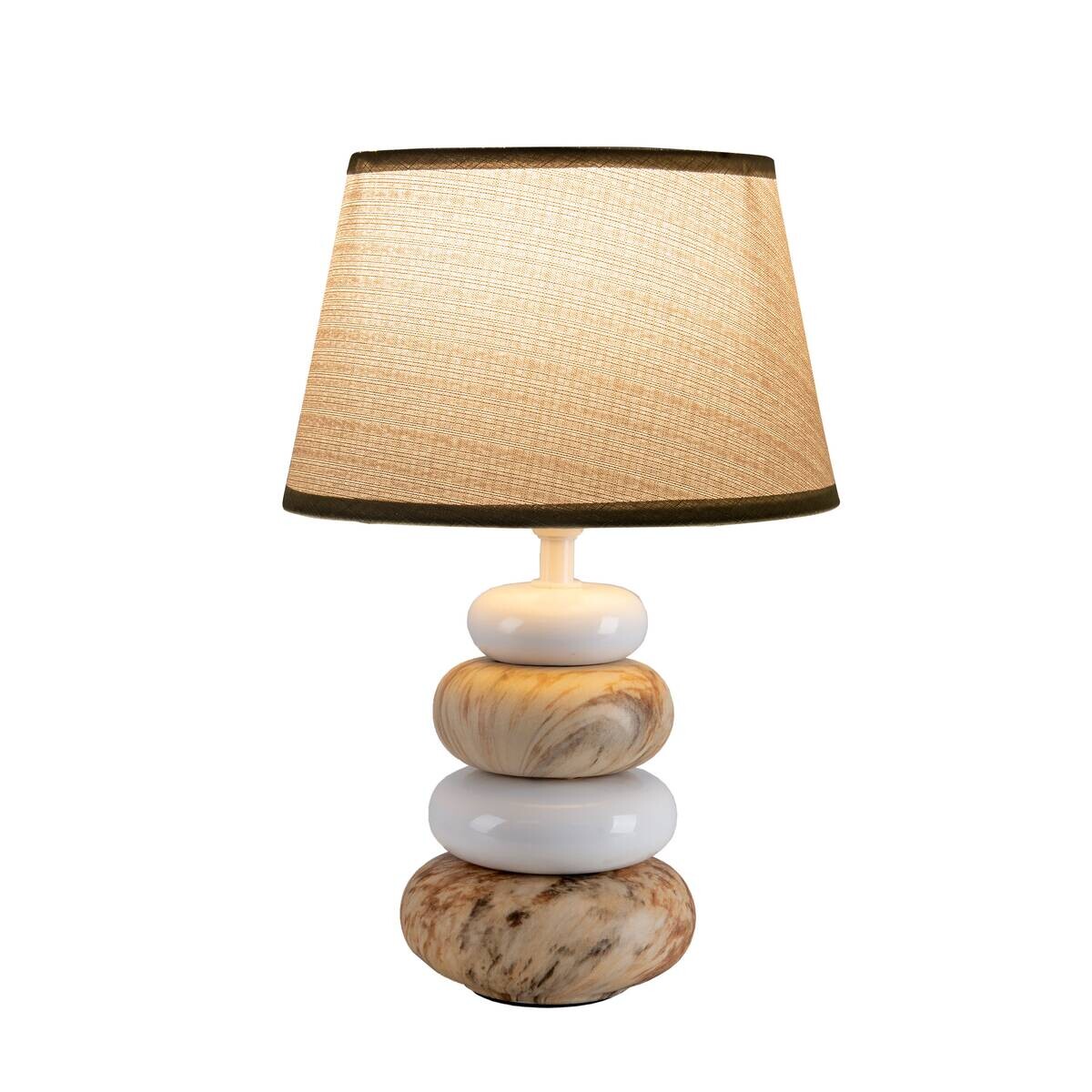 Näve Leuchten Tischleuchte 3179314 braun Keramik B/H/T: ca. 20x31x20 cm E14 1 Brennstellen