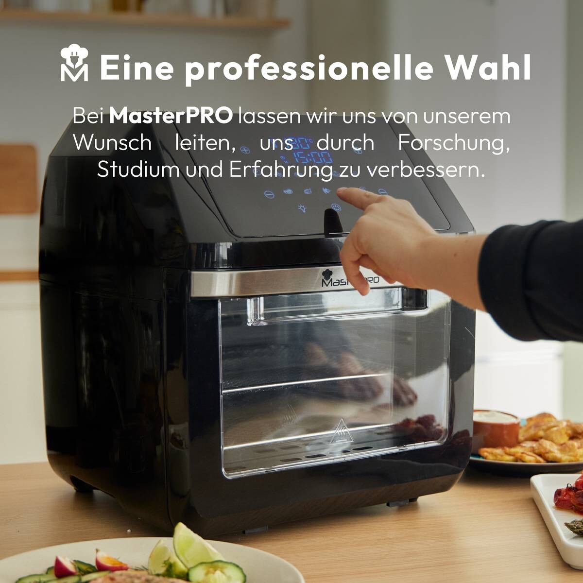 MASTERPRO Heißluftfritteuse BGMP-9310 Rocket schwarz Kunststoff B/H/T: ca. 37,5x43x37,5 cm ca. 11 l