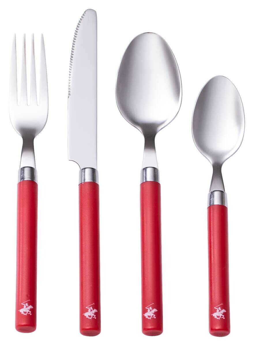 POLO CLUB Besteckset POLO CLUB rot Edelstahl 16 tlg.
