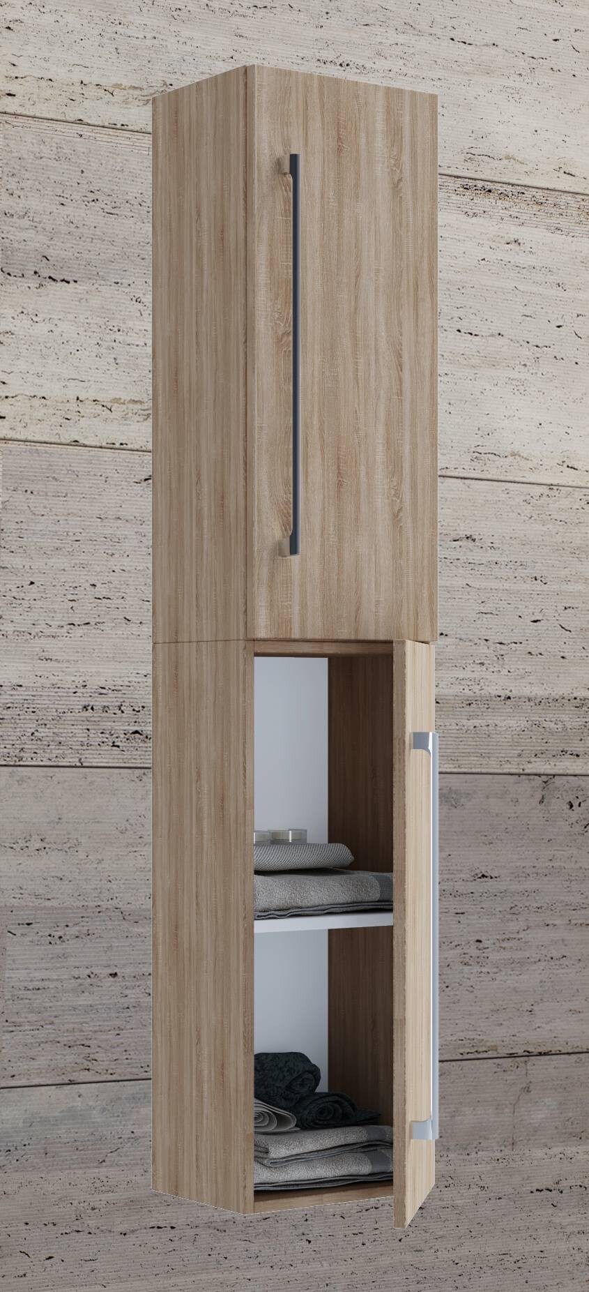 Hochschrank Badinos Eiche Sonoma Nachbildung B/H/T: ca. 33x150x22 cm