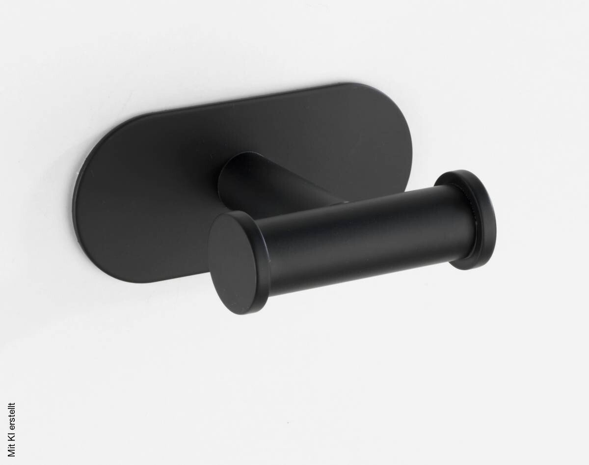Turbo-Loc Handtuchhaken schwarz Metall B/H/T: ca. 10x4,5x6,5 cm