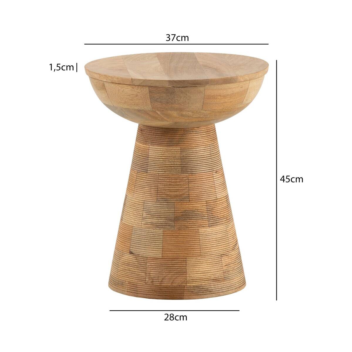 Beistelltisch Mango B/H/T: ca. 37x45x37 cm