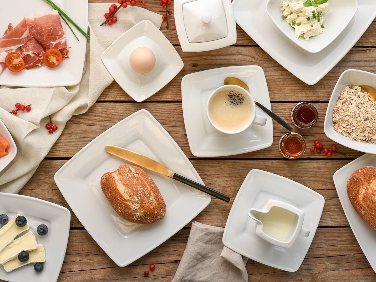 CreaTable Kombiservice Victoria weiß Porzellan 50 tlg.