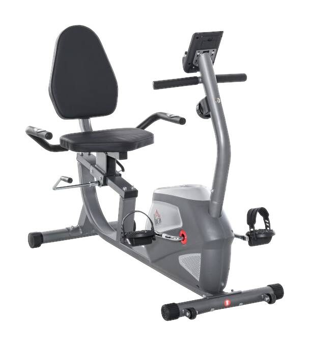 HOMCOM Liegeergometer grau Metall B/H/L: ca. 62,5x38x136 cm