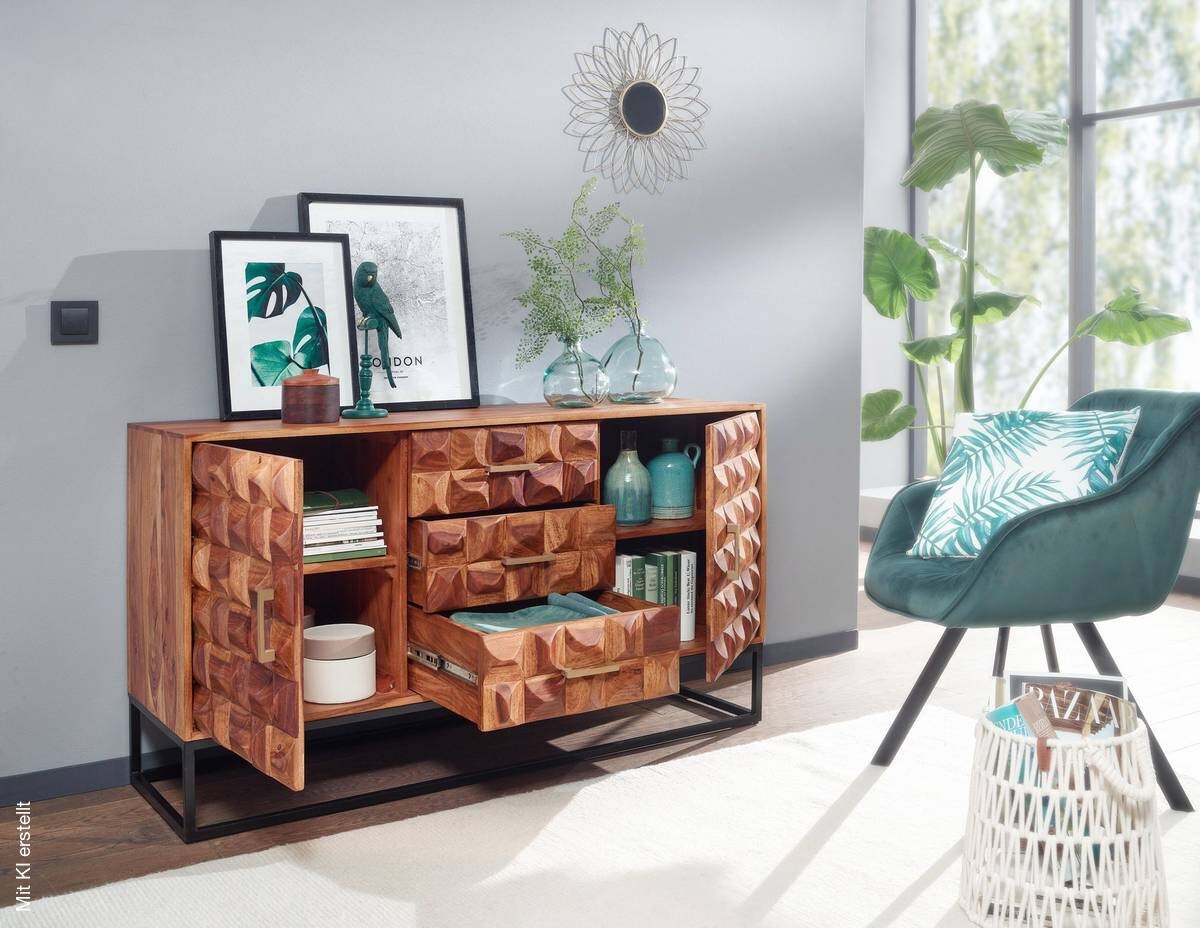 Sideboard rosenholz Nachbildung B/H/T: ca. 145x81x45 cm