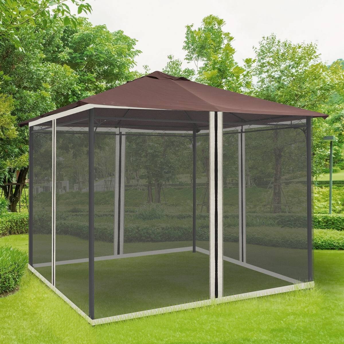Outsunny Moskitonetz beige B/L: ca. 207x302 cm