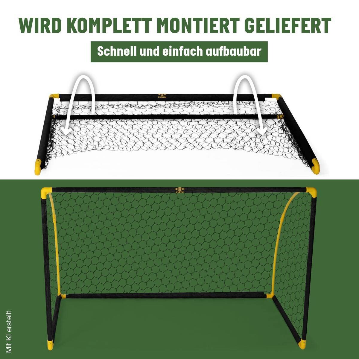 Fußballtor gelb B/H/T: ca. 180x120x91 cm