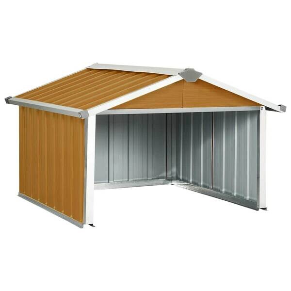 Rasenmäher-Garage braun B/H/L: ca. 97x63x92 cm