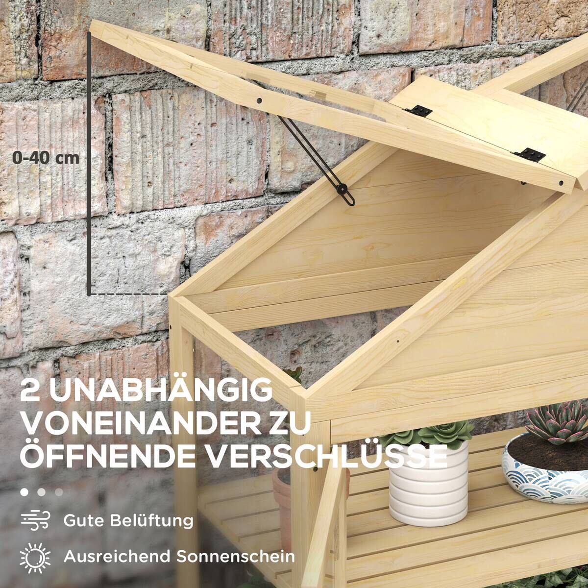 Outsunny Gewächshaus B/H/L: ca. 56,5x100x178 cm