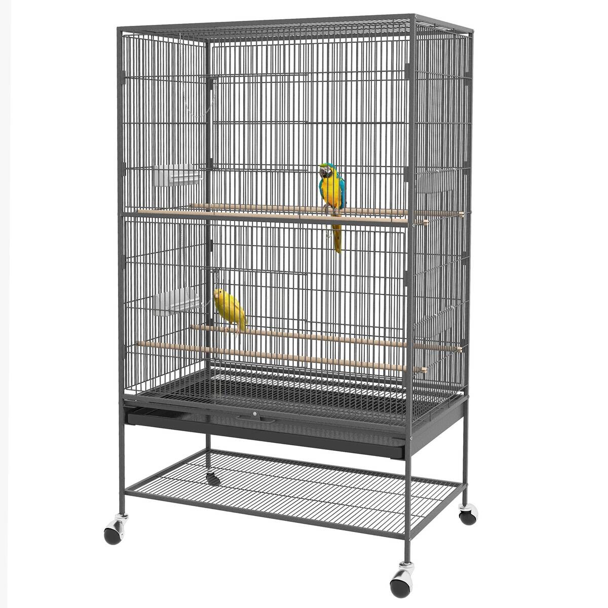 PawHut Tier-Zubehör grau Kunststoff B/H/L: ca. 57x94x153 cm