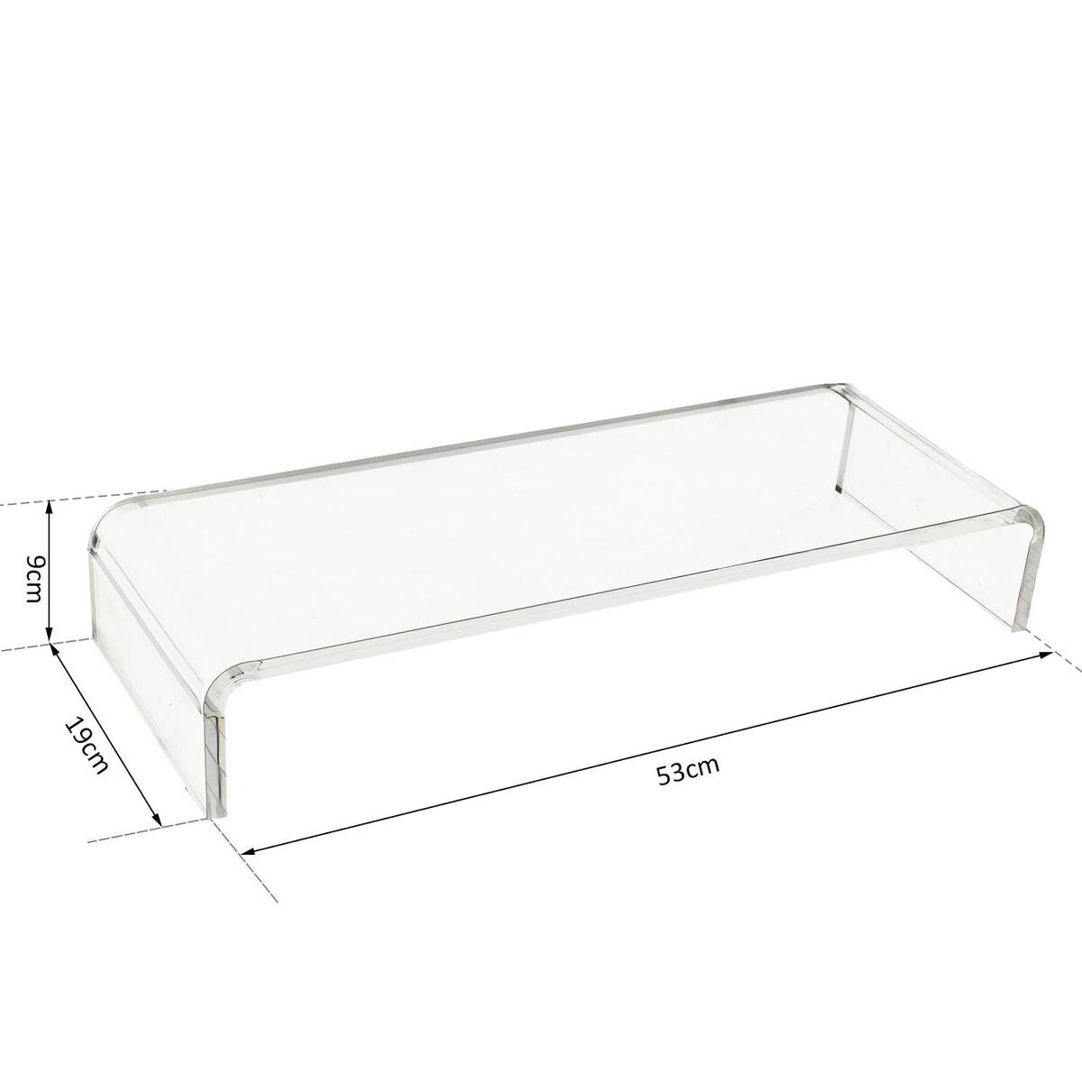 HOMCOM Bildschirmständer MHA2-0075 transparent