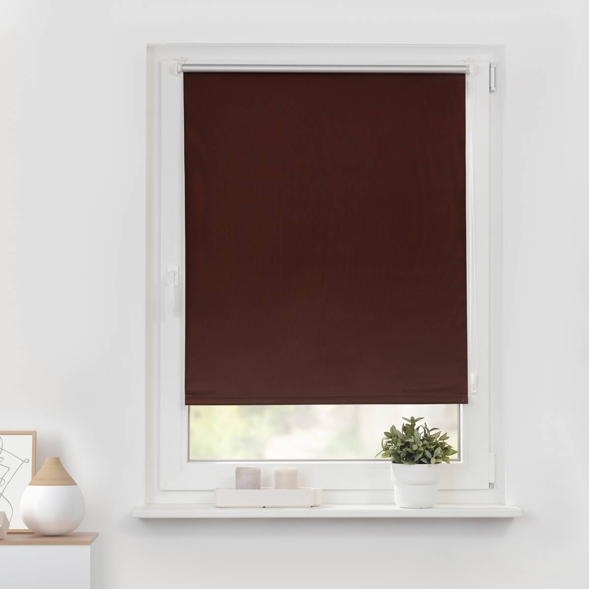 LICHTBLICK Thermo Klebe-/Klemmrollo Verdunklungsqualität braun B/L: ca. 80x150 cm