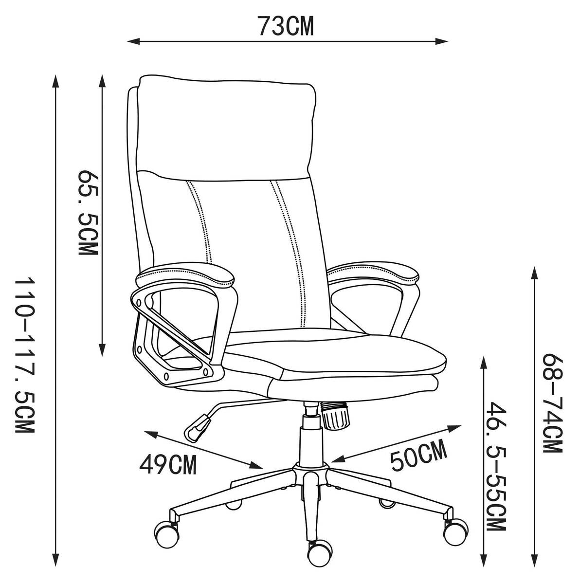 Chefsessel Domi grau Stoff