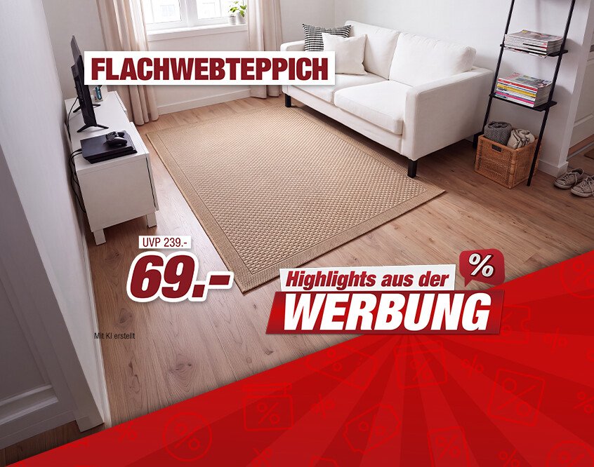 Unsere Werbe Highlights - Flachwebteppich