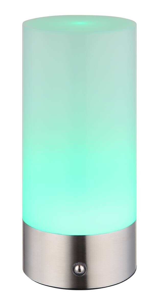 GLOBO LED-Ticshleuchte Lex nickel matt Metall H/D: ca. 19x8,8 cm