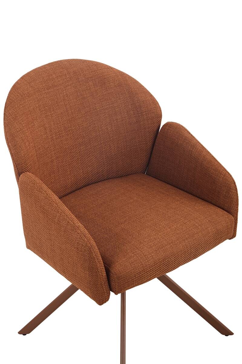 Drehstuhl Holly Kupfer Microfaser Webstoff B/H/T: ca. 57x84x61 cm
