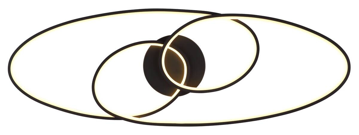 GLOBO LED-Deckenleuchte schwarz Metall Aluminium B/H/L: ca. 30x8x85 cm 1 Brennstellen