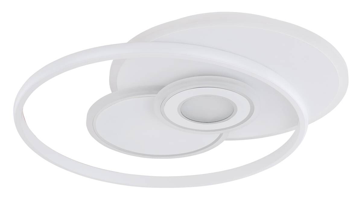 GLOBO Deckenleuchte weiß Metall Acryl Aluminium B/H/T: ca. 46x6x54,5 cm 1 Brennstellen