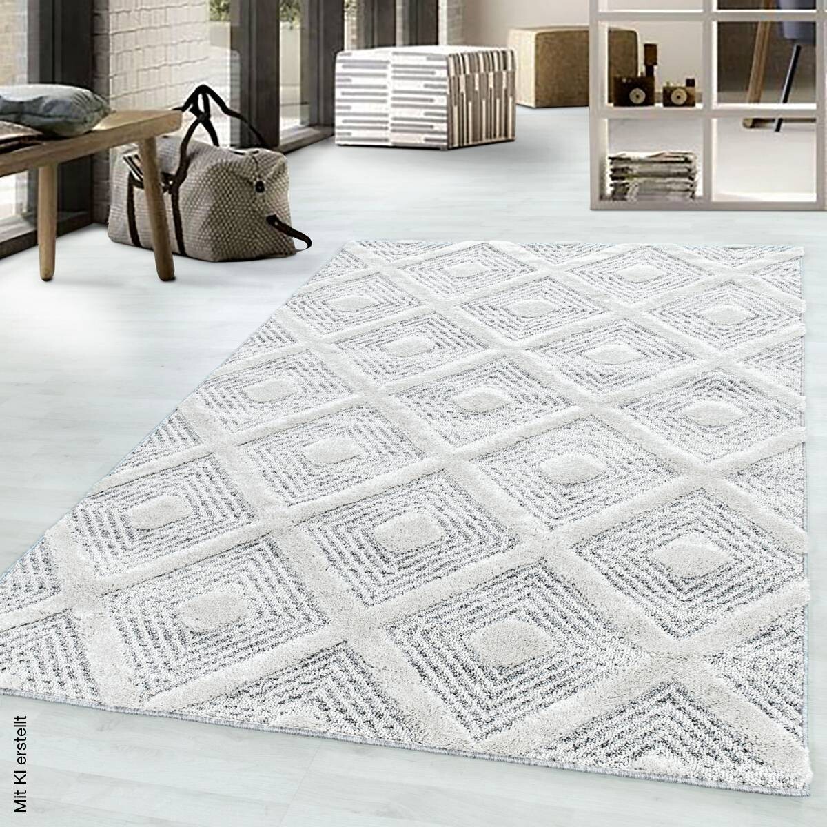 Ayyildiz Teppich PISA grau B/L: ca. 200x290 cm