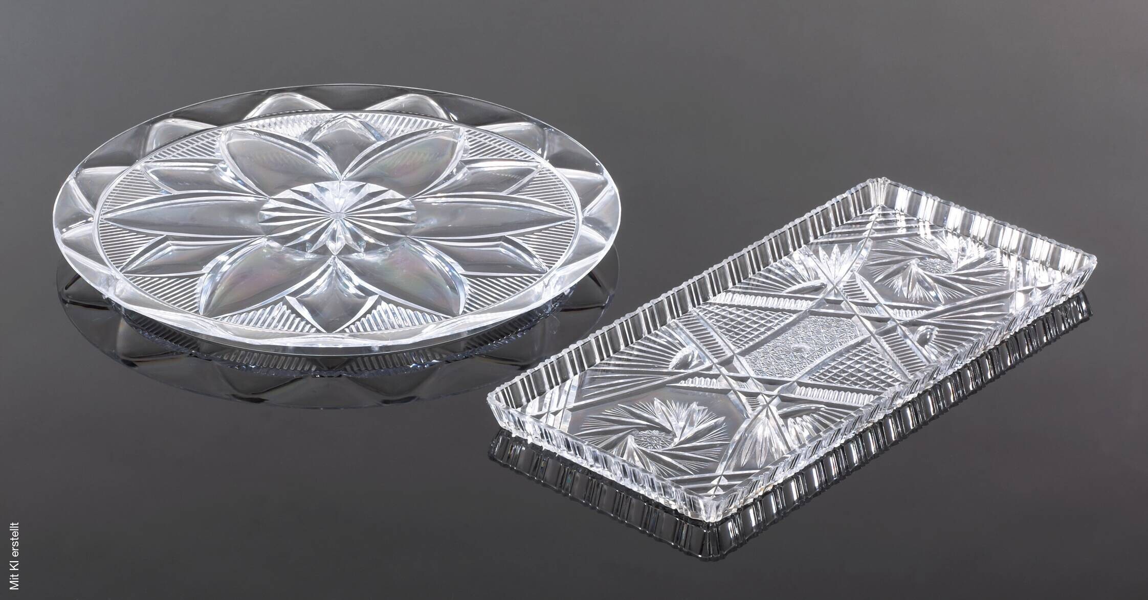 Tortenplatte glasklar B/H/L: ca. 15x1,8x34 cm