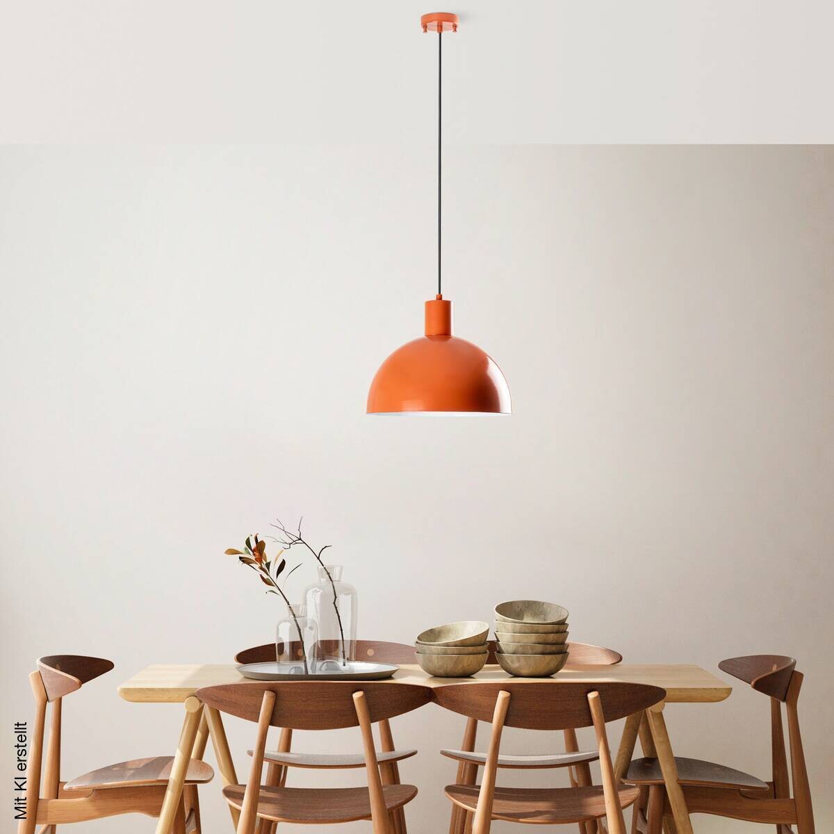 Opviq Pendelleuchte orange B/H/T: ca. 30x117x30 cm E27 1 Brennstellen