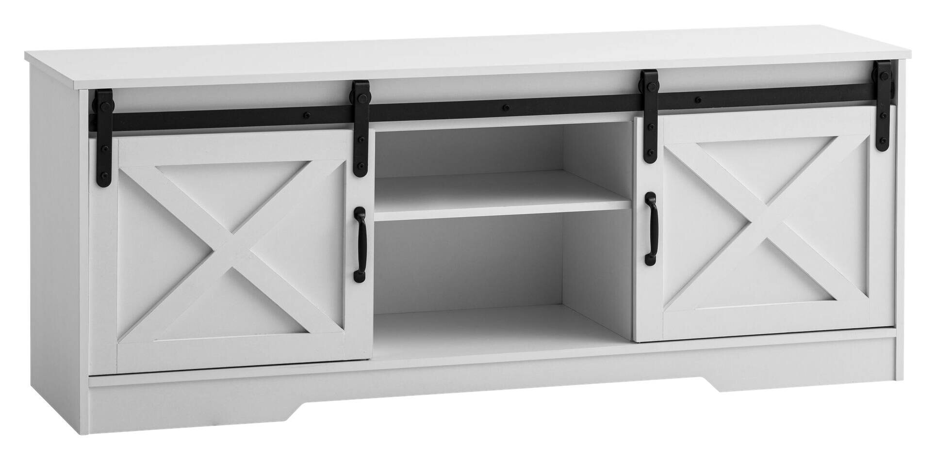 Lowboard weiß B/H/T: ca. 150x59,5x39,5 cm