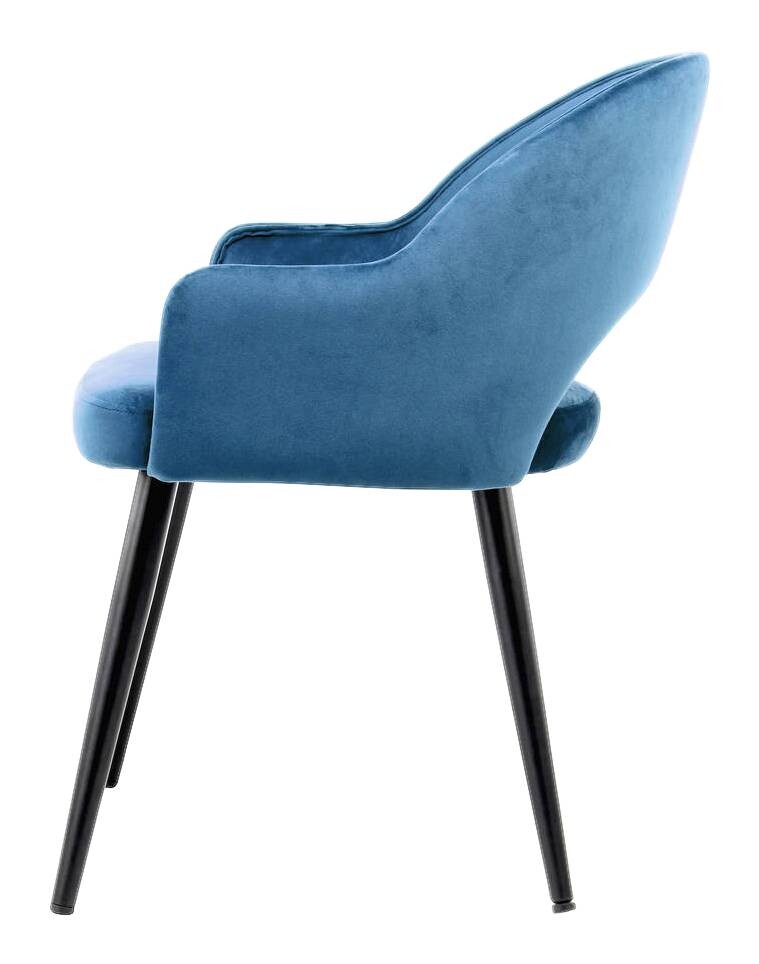 Stuhl Joris 100 2er blau Microfaser B/H/T: ca. 55x77x58 cm