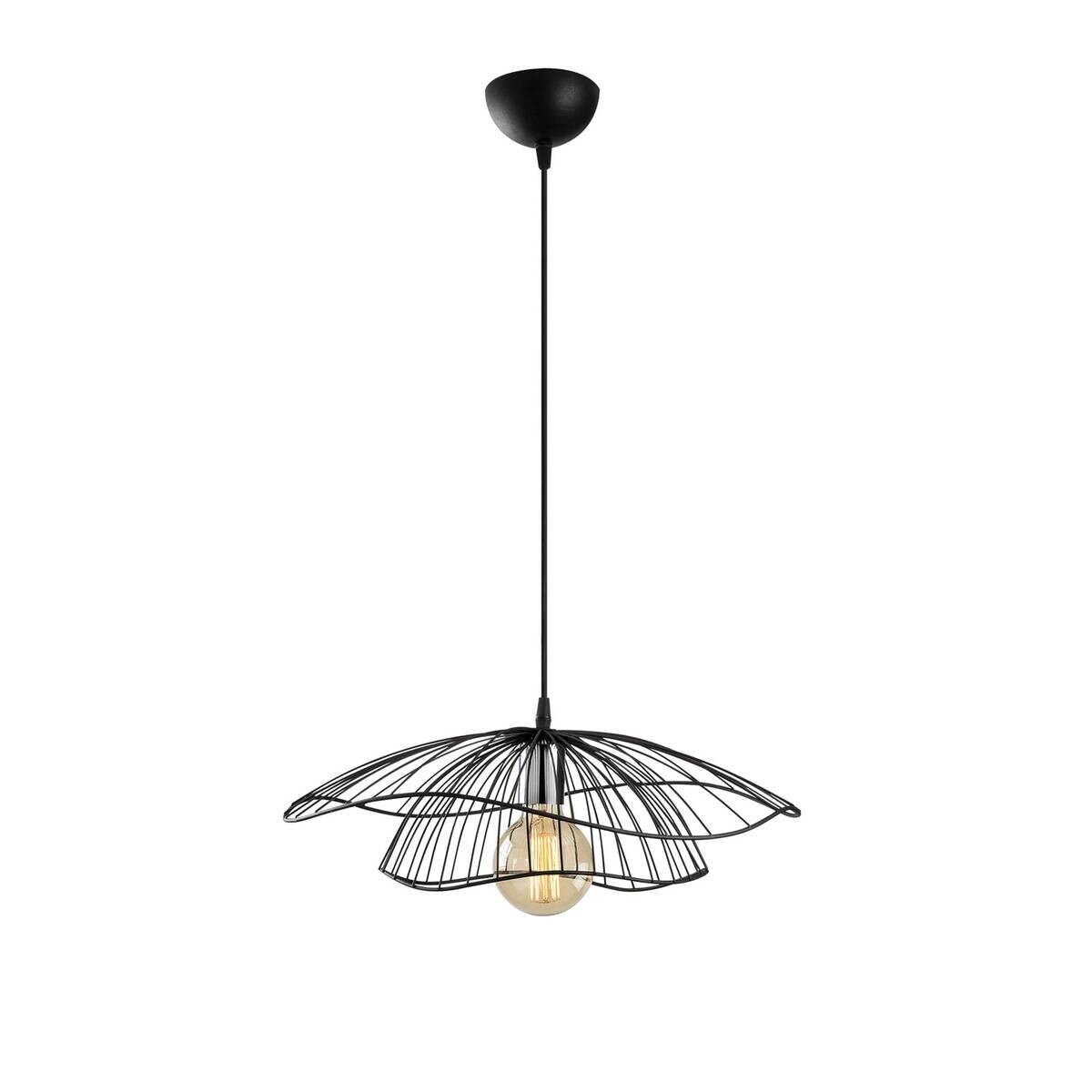 Opviq Pendelleuchte Tel schwarz Metall B/H/T/L/D: ca. 50x111x50x50x50 cm E27 1 Brennstellen