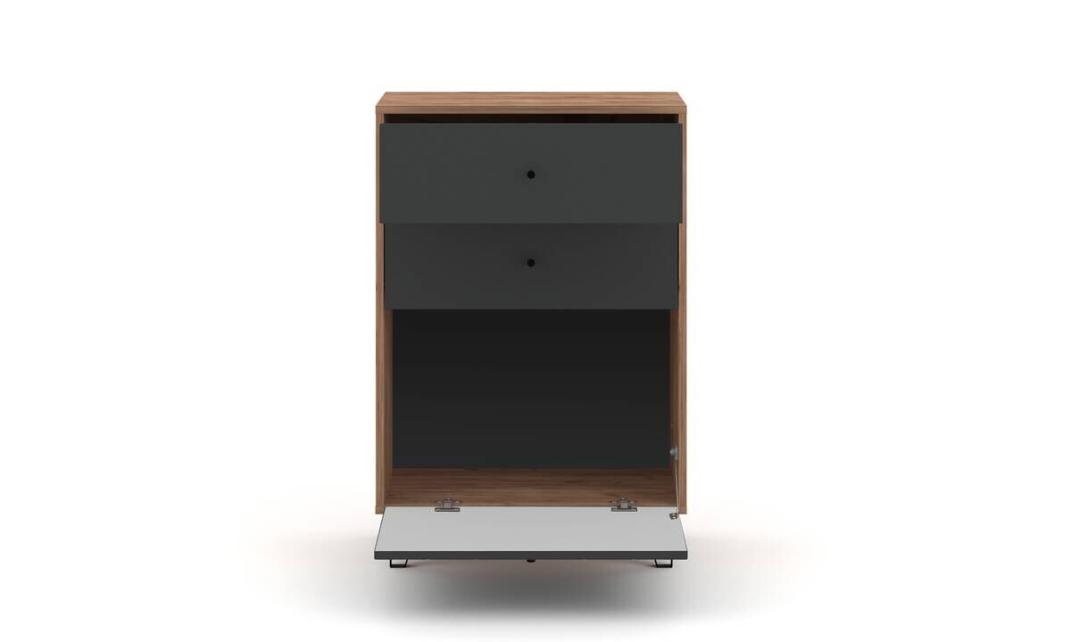 Kommode BILBAO Eiche Tabak Nachbildung anthrazit B/H/T: ca. 63,4x95,5x40 cm