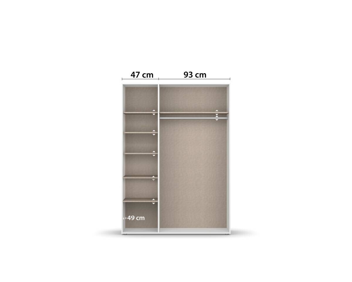 Kleiderschrank Nabila Classic Alpinweiß B/H/T: ca. 140x194x53 cm