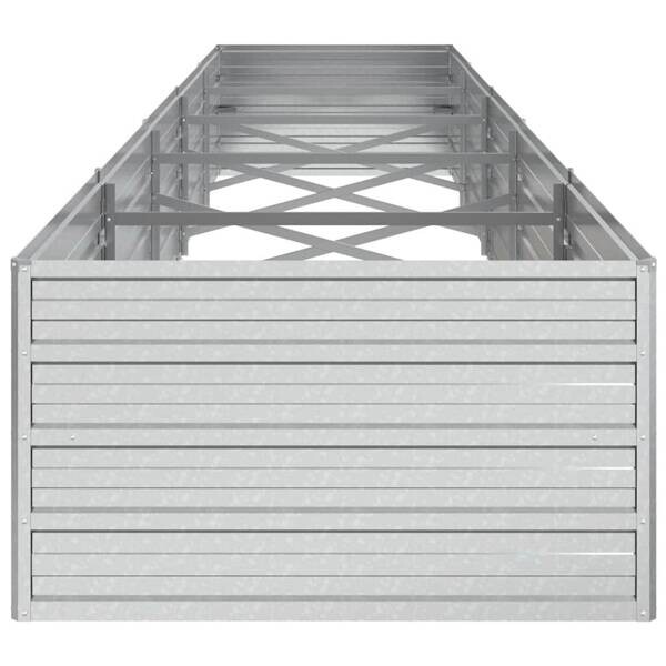 Garten-Hochbeet silber Stahl B/H/L: ca. 80x45x400 cm