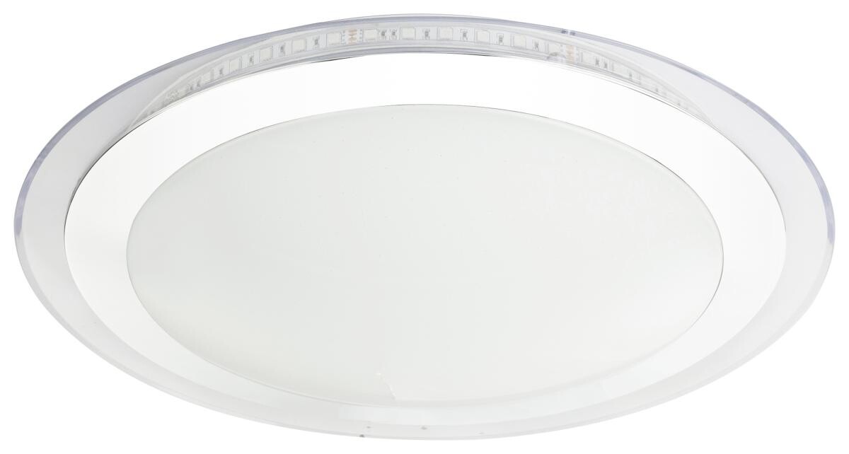 GLOBO Deckenleuchte Nicole weiß Chrom Kunststoff H/D: ca. 8x41 cm