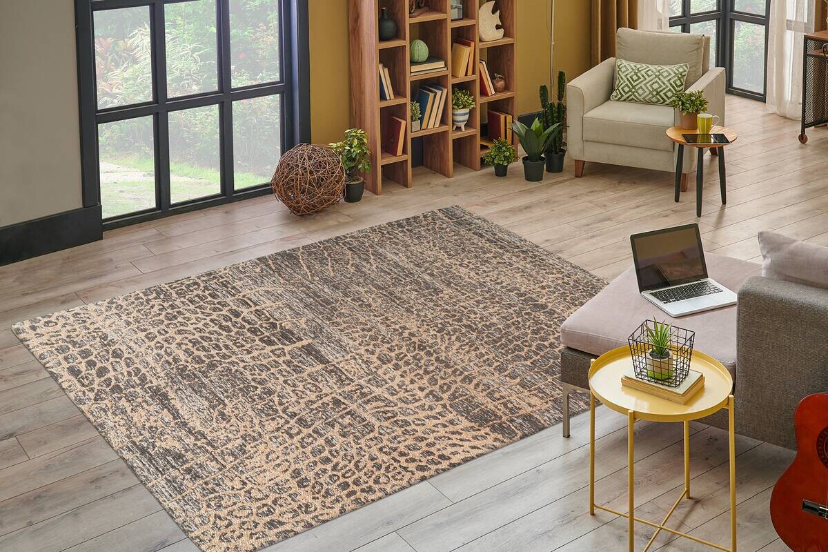 Kayoom Flachflorteppich Davis 325 beige B/H/L: ca. 120x1,2x170 cm