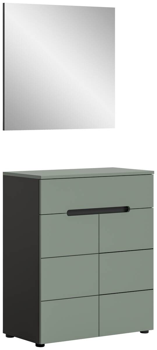 Garderobe Canu grün basaltgrau Nachbildung B/H/T: ca. 80x190x37 cm