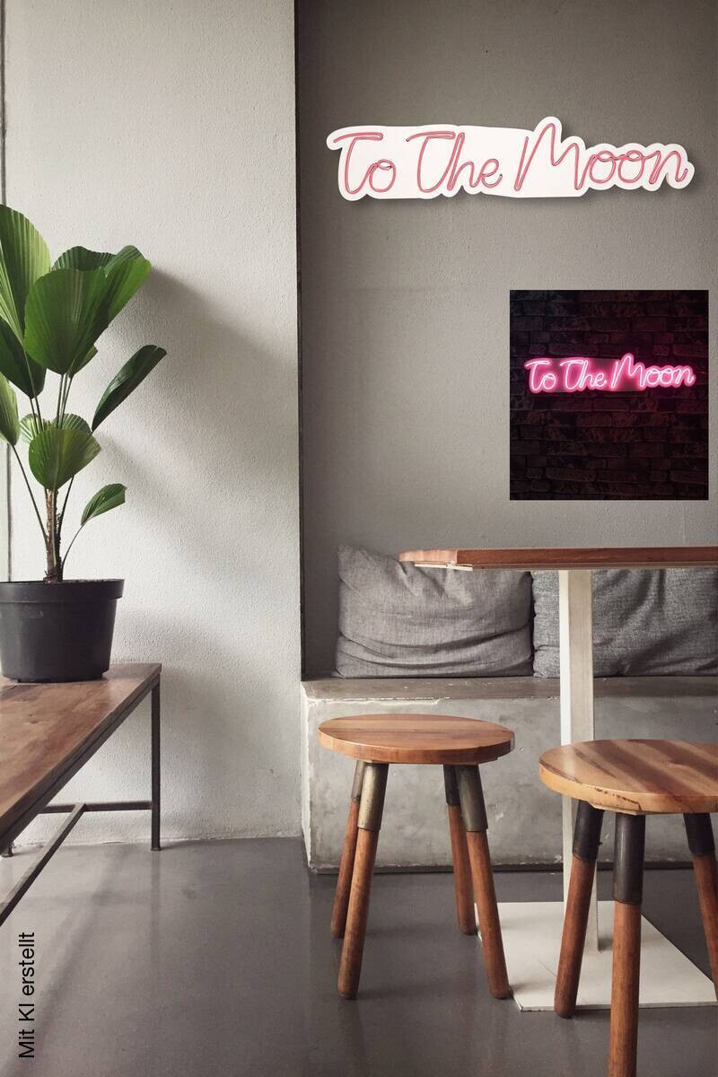Opviq LED-Wandleuchte rosa PVC B/H/T/L: ca. 72x16x2x72 cm