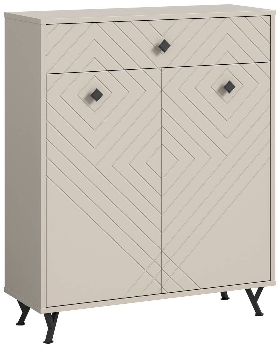 Schuhkommode NOTES sandbeige sandbeige matt B/H/T: ca. 80x100x35 cm