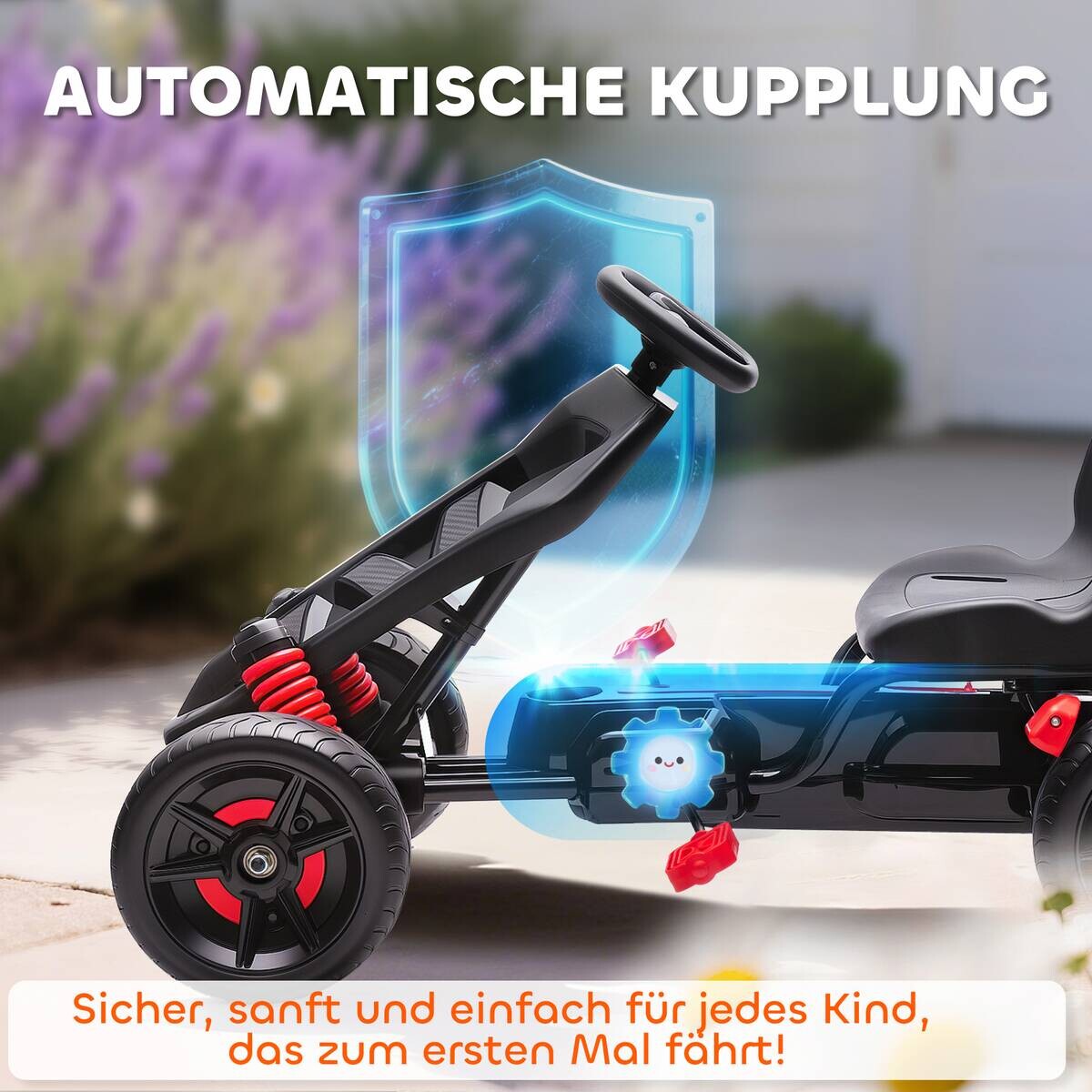AIYAPLAY Kinder Gokart rot B/H/L: ca. 59x60,5x100 cm
